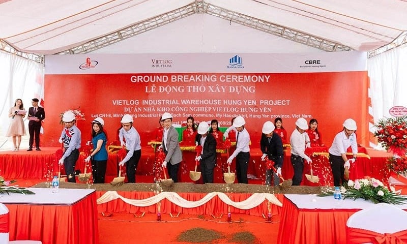 Vietlog Industrial breaks ground for its VLI Warehouse Hung Yen project in Hung Yen province, northern Vietnam on August 15, 2022. Photo courtesy of the company.