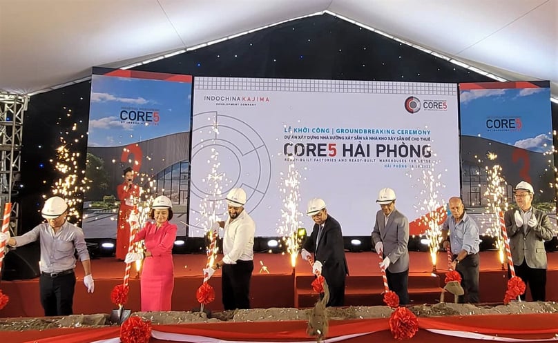 Ground breaking ceremony for Core5 Hai Phong, northern Vietnam, August 19, 2022. Photo courtesy of Dau Tu newspaper.