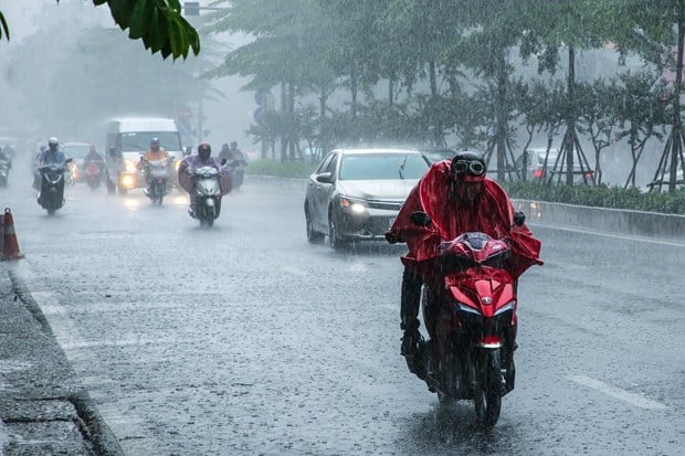 Heavy rains at 100-200 mm and even 250 mm have poured onto northern Vietnam from August 25. Photo courtesy of Vietnam News Agency.
