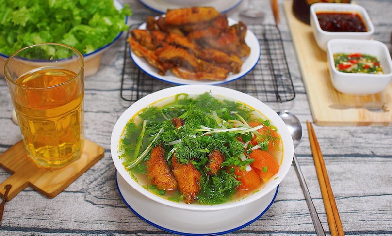 Bun ca, or fish noodle soup, in Hanoi. Photo courtesy of Netspace.edu.vn.