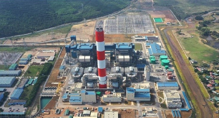 An aerial view of the first turbine area of Nghi Son 2 thermal power plant in Thanh Hoa province, central Vietnam. Photo courtesy of Thanh Hoa newspaper.
