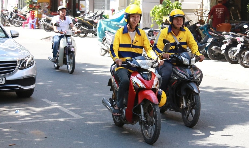 Be Group riders in a Vietnamese street. Photo courtesy of the company.