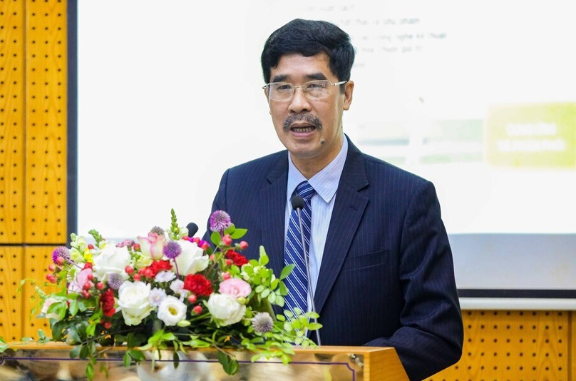 Vinamilk R&D Director Nguyen Quoc Khanh at the workshop. Photo by The Investor/Trung Hieu.