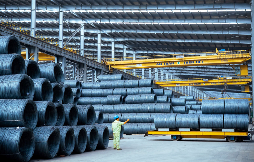Hoa Phat's construction steel reached 3.1 million tons in the first eight months of 2022. Photo courtesy of the group.