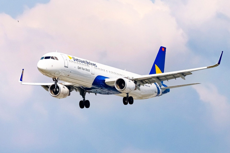 A Vietravel Airlines plane gains altitude. Photo courtesy of the company.