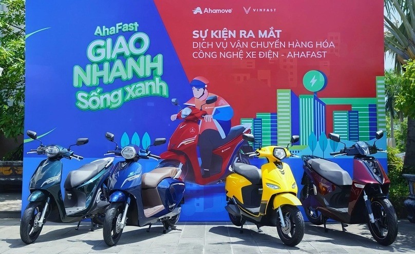 The launching ceremony of AhaFast delivery services in Danang city, central Vietnam on September 15, 2022. Photo courtesy of AhaFast.