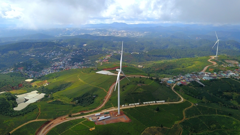 Cau Dat wind power plant is a popular tourism spot in Da Lat town, Lam Dong province, Central Highlands. Photo courtesy of the plant.