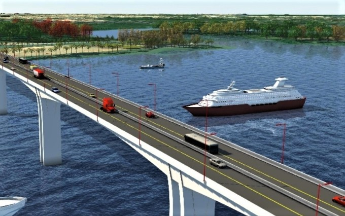 An artist’s impression of Nhon Trach Bridge in Dong Nai province, a neighbor of HCMC. Photo courtesy of My Thuan Project Management Board.