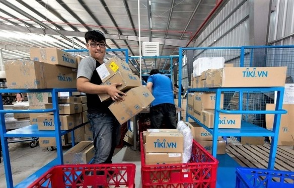 A goods warehouse of Vietnamese e-commerce firm Tiki. Photo courtesy of the company.