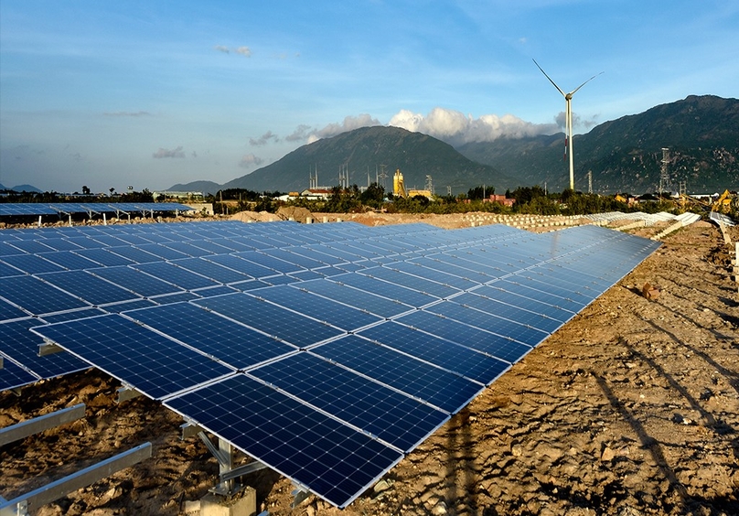 A solar farm invested by Trungnam Group in Ninh Thuan province, south-central Vietnam. Photo courtesy of the group.