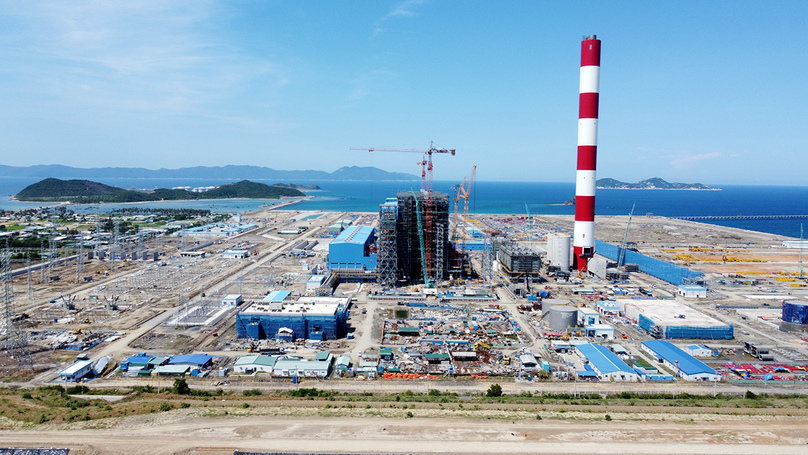 The under-construction Van Phong 1 thermal power plant in Van Phong Economic Zone, Khanh Hoa province, central Vietnam. Photo courtesy of the plant.