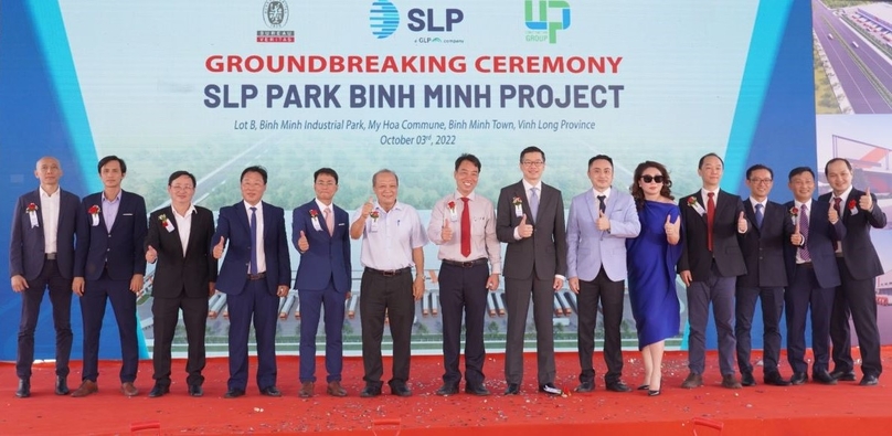The groundbreaking ceremony of SLP Park Binh Minh in Vinh Long province, southern Vietnam on October 3, 2022. Photo courtesy of the company.