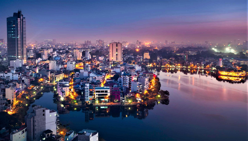 A corner of Hanoi by night. Photo courtesy of Marriott.com