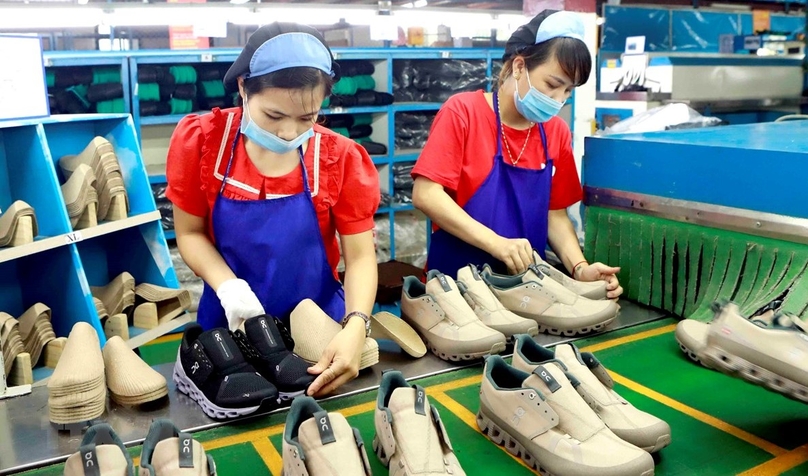 Production of footwear at Phuc Yen Shoes JSC in Vinh Phuc province, northern Vietnam. Photo courtesy of Vietnam News Agency.