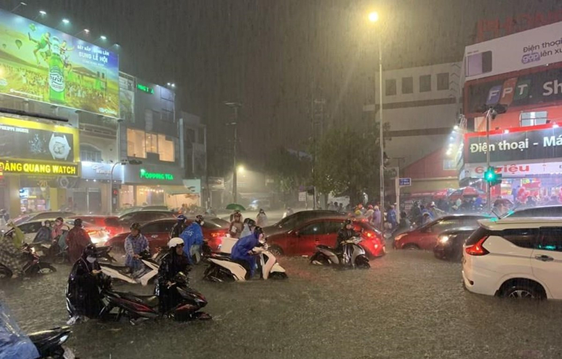 Historical flooding in Danang in mid-October, 2022. Photo courtesy of Vietnam News Agency.