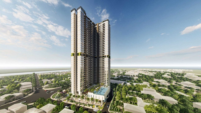 Illustration of The Emerald 68 high-end apartment project in Binh Duong province, southern Vietnam. Photo courtesy of Coteccons.