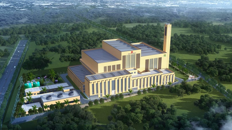 Illustration of the under-construction Seraphin waste-to-power plant in Hanoi, invested by Amaccao. Photo courtesy of the company.