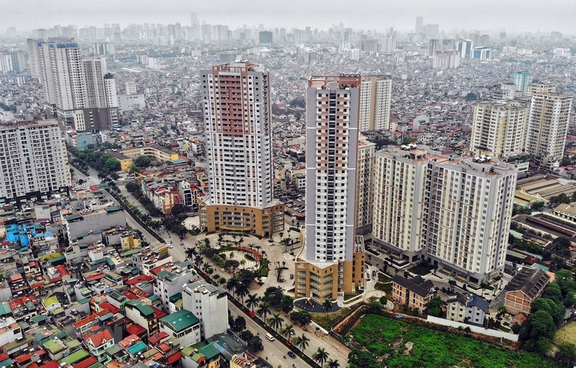High-rise apartment buildings in Hanoi. Photo courtesy of Vietnam News Agency.