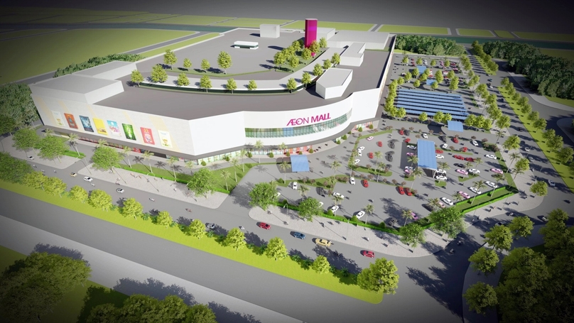 Illustration of Aeon Mall Hue in Thua Thien-Hue province, central Vietnam. Photo courtesy of Aeon.