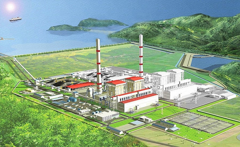 An artist’s impression of Quang Trach Power Center, Quang Trach I and II plants. Photo courtesy of Electricity Management Unit 2 of Vietnam.