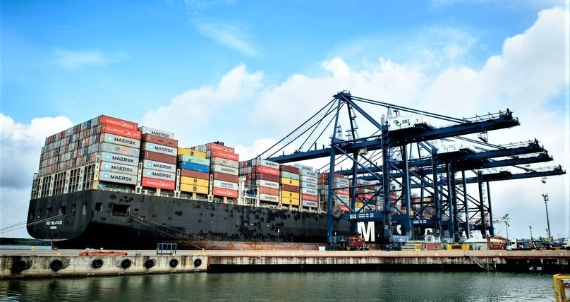 A container vessel at Saigon Port-SSA International Terminal in Ba Ria-Vung Tau, southern Vietnam. Photo courtesy of the port.