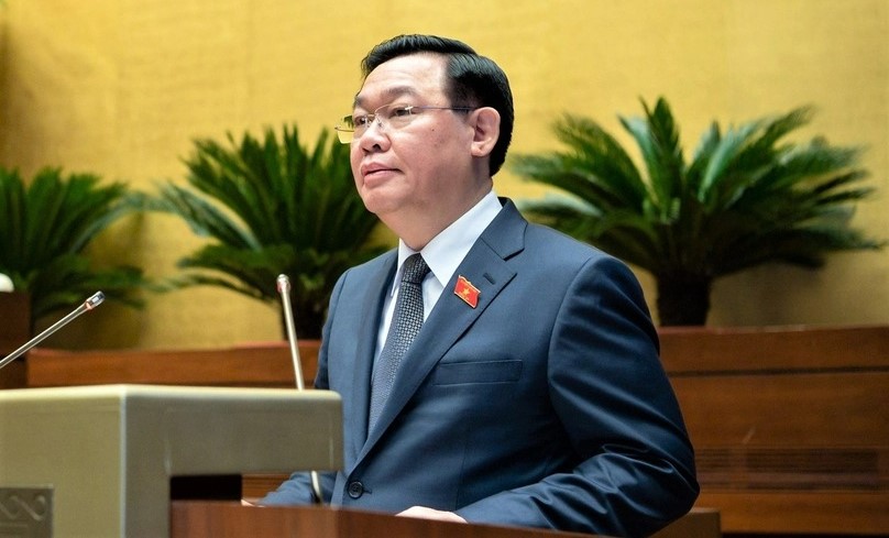 National Assembly Chairman Vuong Dinh Hue wraps up the 21-day NA sitting in Hanoi on November 15, 2022. Photo courtesy of the legislative body.