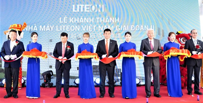 Representatives of Liteon and Hai Phong city inaugurate the Liteon Vietnam factory’s second phase in the northern city on November 14, 2022. Photo courtesy of the company.