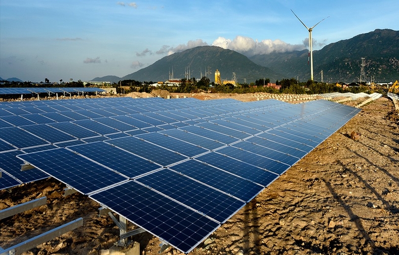 A solar power project of Trung Nam Group in Ninh Thuan province, south-central Vietnam. Photo courtesy of the group.