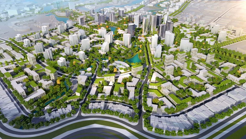 An artist’s impression of Hoa Lac Hi-Tech Park in Hoa Lac area, Thach That district, Hanoi. Photo courtesy of the park's management unit.