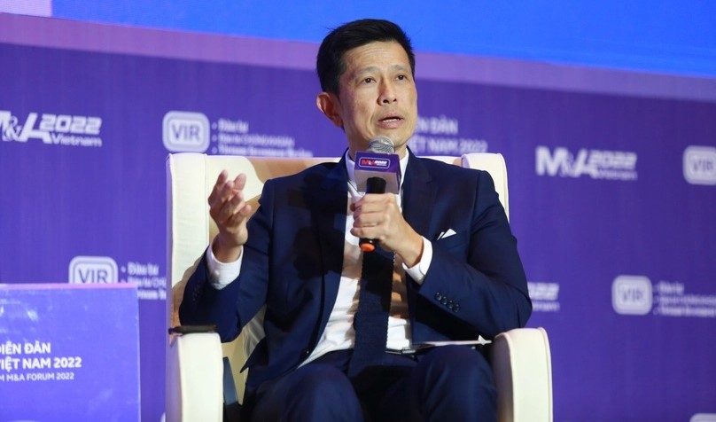 Sabeco CEO Neo Bennett speaks at Vietnam M&A Forum 2022 in HCMC on November 23, 2022. Photo courtesy of the forum.