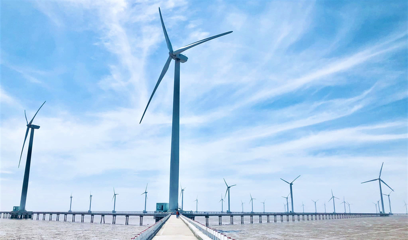 A wind farm in Bac Lieu province, southern Vietnam. Photo courtesy of the province's portal. 