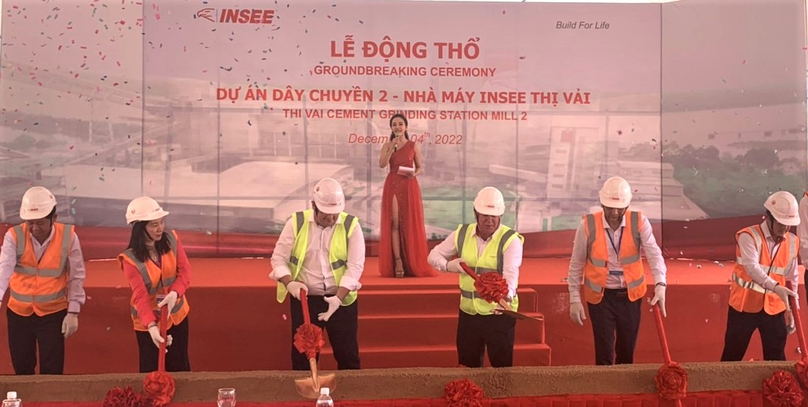 INSEE breaks ground for its second grinding station mill on December 4, 2022 in Ba Ria-Vung Tau province, southern Vietnam. Photo courtesy of Youth newspaper.