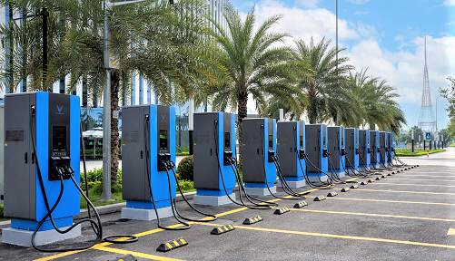 A VinFast charging station for electric vehicles in Vietnam. Photo courtesy of the company.