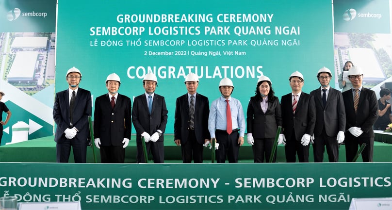 Sembcorp Logistics Park Quang Ngai’s groundbreaking ceremony on December 2, 2022. Photo courtesy of Sembcorp. 