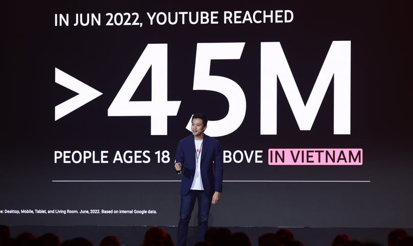  Marc Woo at YouTube’s event “Brandcast Delivered 2022” in Ho Chi Minh City on December 6, 2022. Photo courtesy of Google.