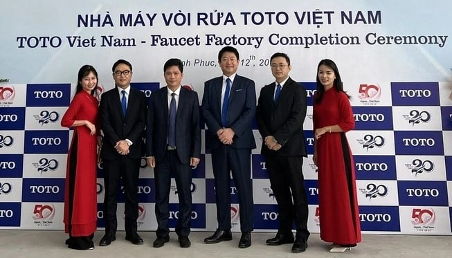 TOTO Vietnam marks the completion of its faucet factory in Vinh Phuc province, northern Vietnam on December 12, 2022. Photo courtesy of Vinh Phuc Industrial Park Management Board.