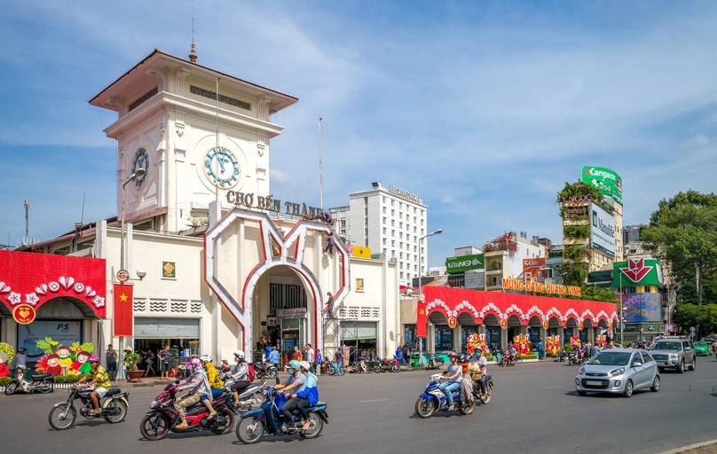 Ben Thanh Market, a top tourist attraction in District 1, HCMC. Photo courtesy of VietNamNet.