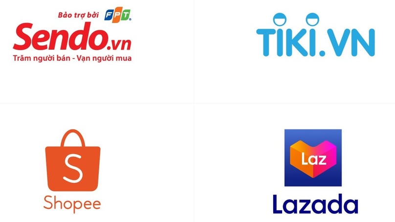 Shopee, Lazada, Tiki, and Sendo are top four e-commerce platforms in Vietnam. Photo courtesy of meeycdn.com website.