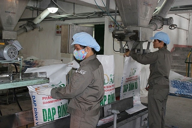 A production line of DAP - Vinachem JSC in Hai Phong city, northern Vietnam. Photo courtesy of the company.