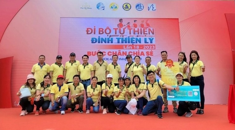 Vinataxi staff at the charity walk in Ho Chi Minh City on January 7, 2023. Photo courtesy of the firm.