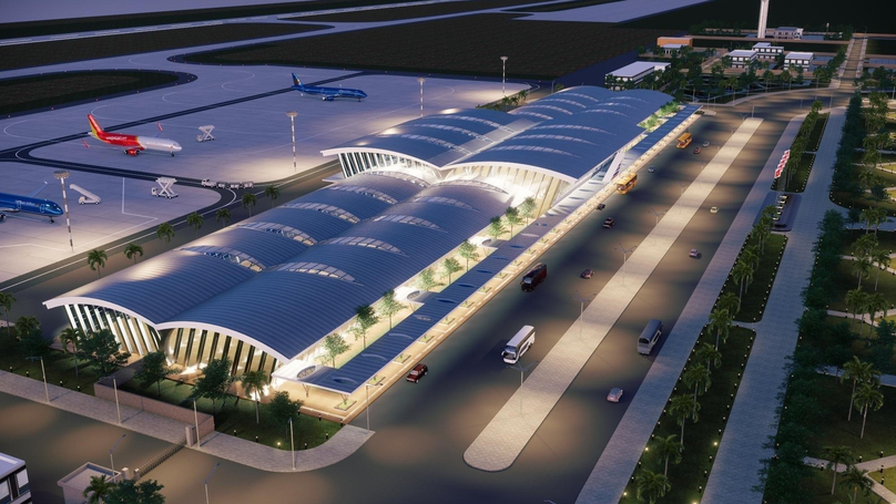 An artist's impression of Phan Thiet airport, Binh Thuan province, south-central Vietnam. Photo courtesy of Young People newspaper.