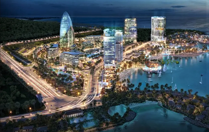 An artist’s impression of Azure Beach and Attiko in Nha Trang town, south-central Vietnam. Photo courtesy of Sunset Hospitality Group.