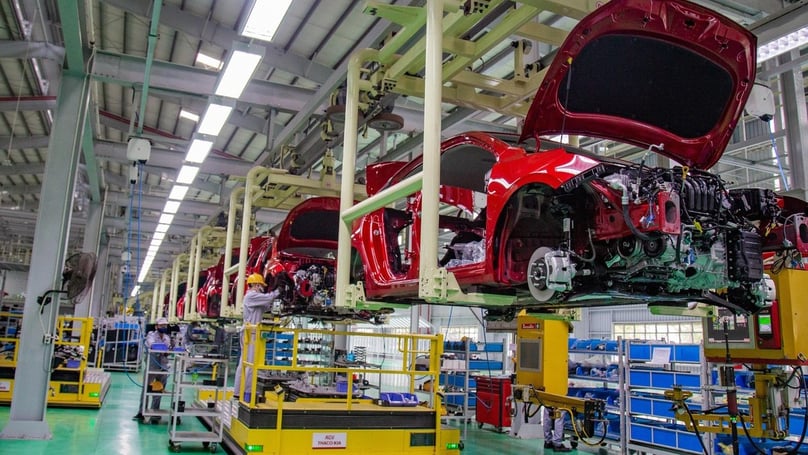 Automobile production of Thaco at Chu Lai Truong Hai Complex in Quang Nam province, central Vietnam. Photo courtesy of bizlive.vn.