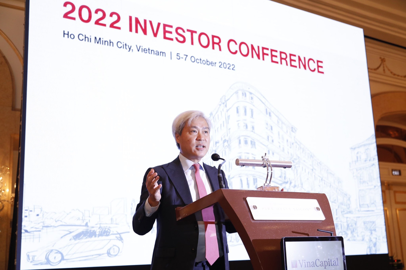 VinaCapital CEO Don Lam addresses the VinaCapital Investor Conference on October 6, 2022, in HCMC. Photo courtesy of the group.