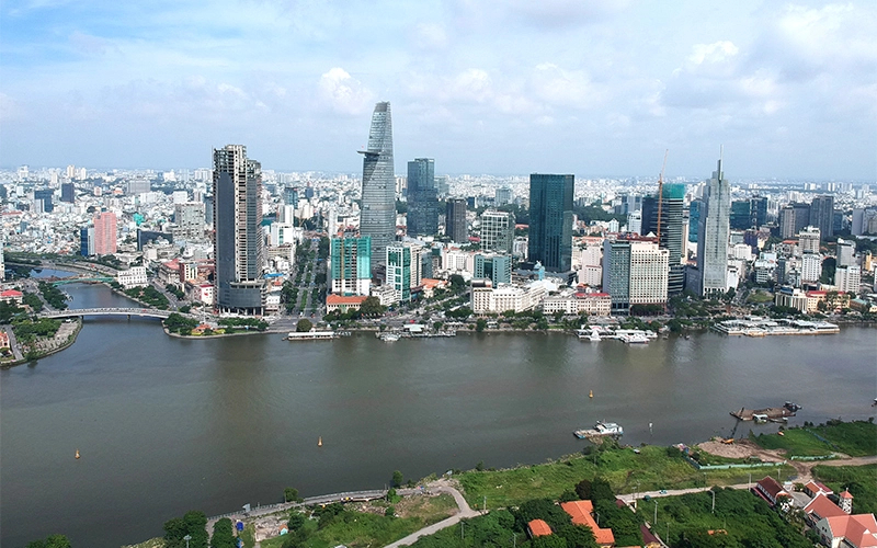 A shot of Ho Chi Minh City by the Saigon River. Photo courtesy of People newspaper.