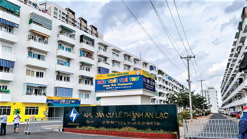  An affordable housing project built by property developer Le Thanh in Binh Tan district, Ho Chi Minh City, southern Vietnam. Photo courtesy of Saigon Liberation newspaper.
