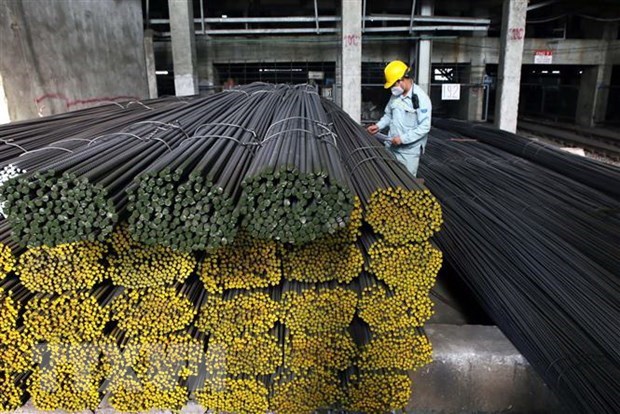 The rally of steel stocks helped the VN-Index gain over 6 points to 1,072.22 on February 8, 2023. Photo courtesy of Vietnam News Agency.