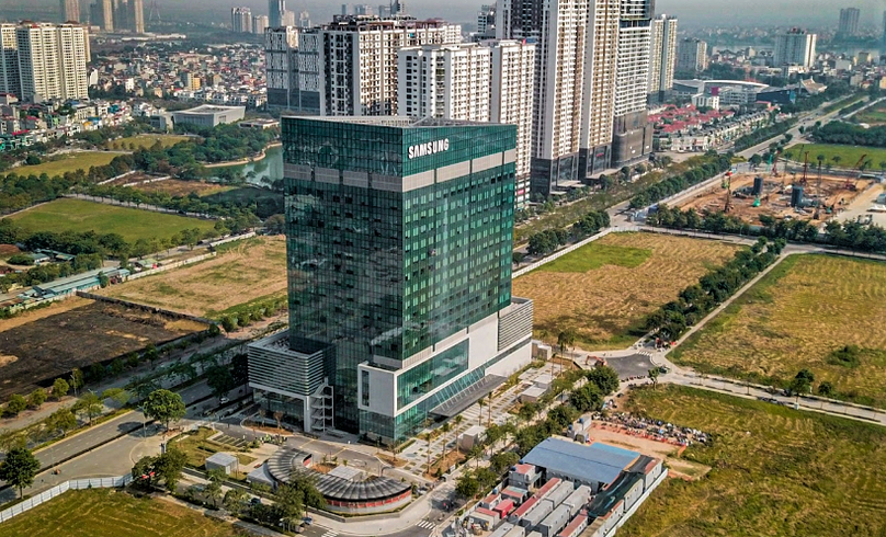 Samsung’s new R&D center in Hanoi, northern Vietnam. Photo courtesy of news website CafeF.