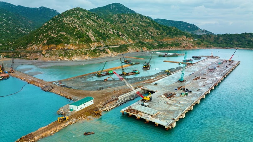 A corner of the under-construction Ca Na seaport in Ninh Thuan province, south-central Vietnam. Photo courtesy of the government portal.