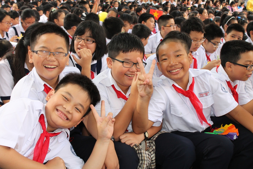Pupils and schools in Vietnam will benefit from the Word Bank emission reduction-linked bonds. Photo courtesy of Voice of Vietnam.